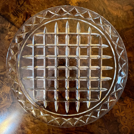 Vintage Glass Round Tray