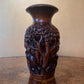 Wooden Carved Elephant Vase
