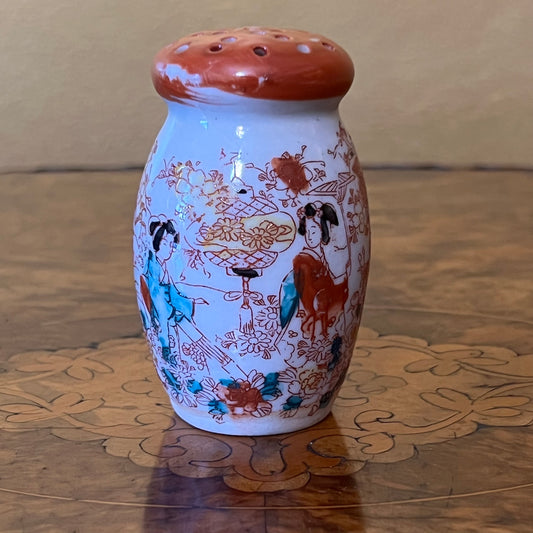 Vintage Foreign Japanese Geisha Print Salt Or Pepper Shaker