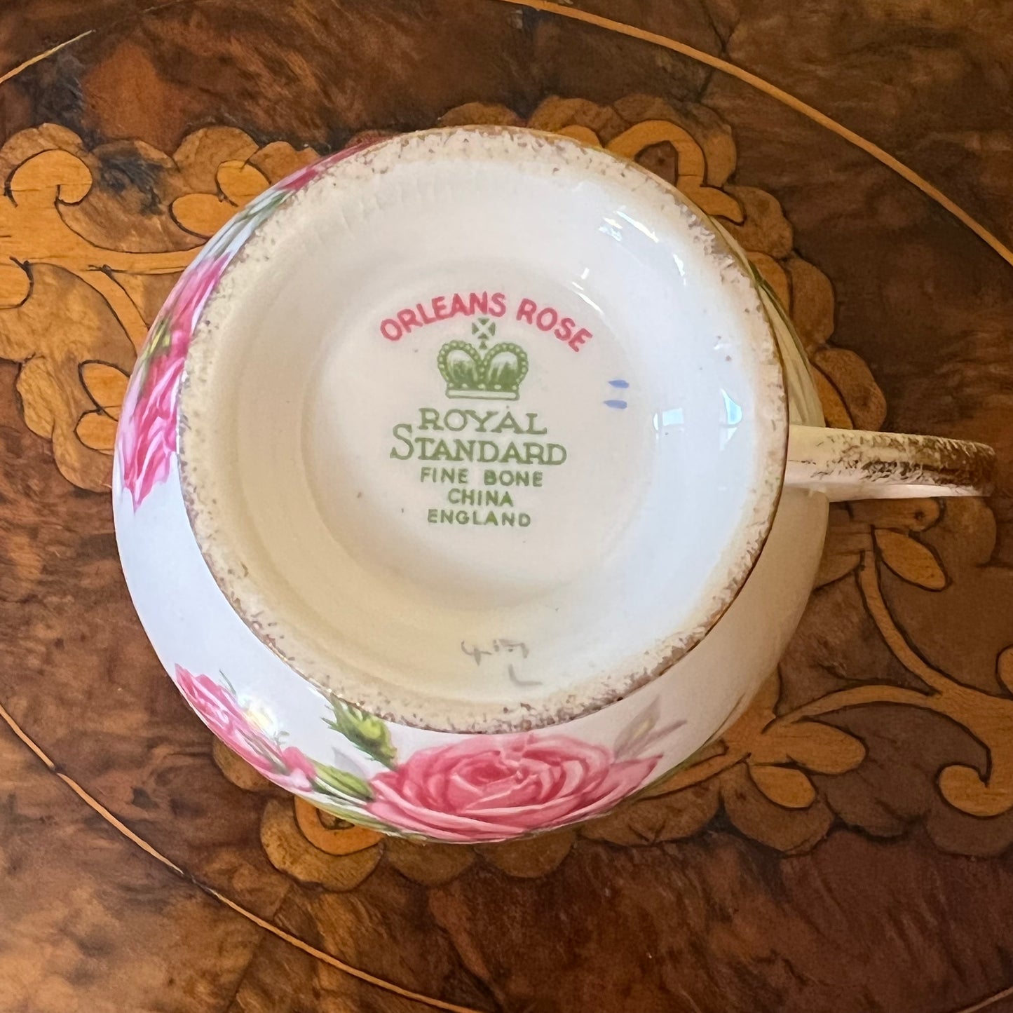 Vintage Royal Standard Orleans Rose Tea Cup Trio Set