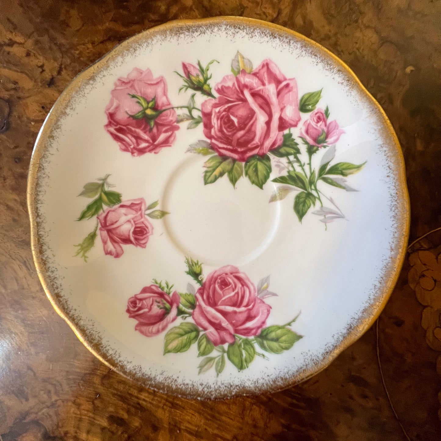 Vintage Royal Standard Orleans Rose Tea Cup Trio Set