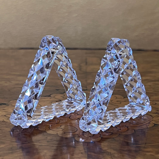 Vintage Triangle Napkin Holders Pair