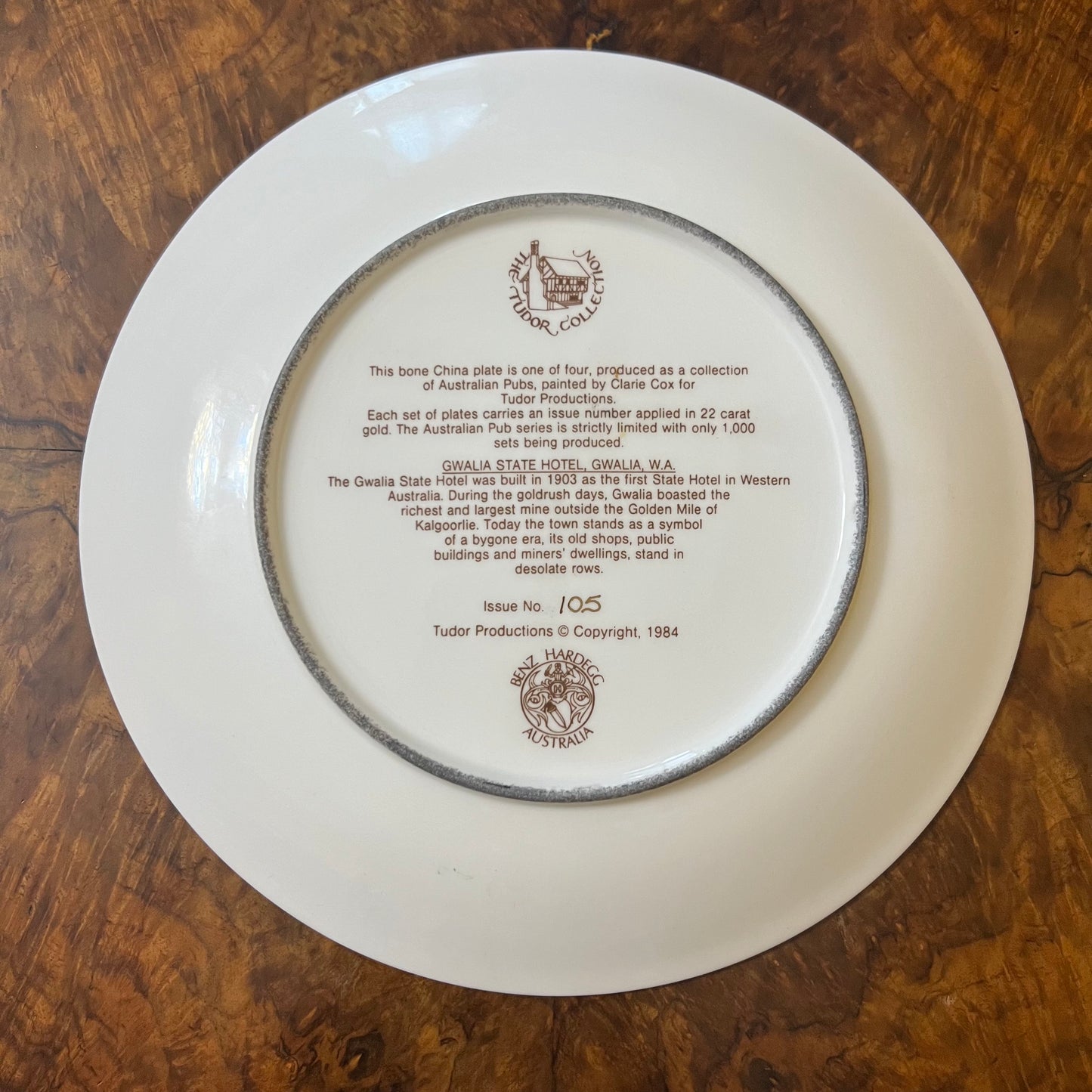 The Tudor Collection Hotel Gwalia Collectors Plate