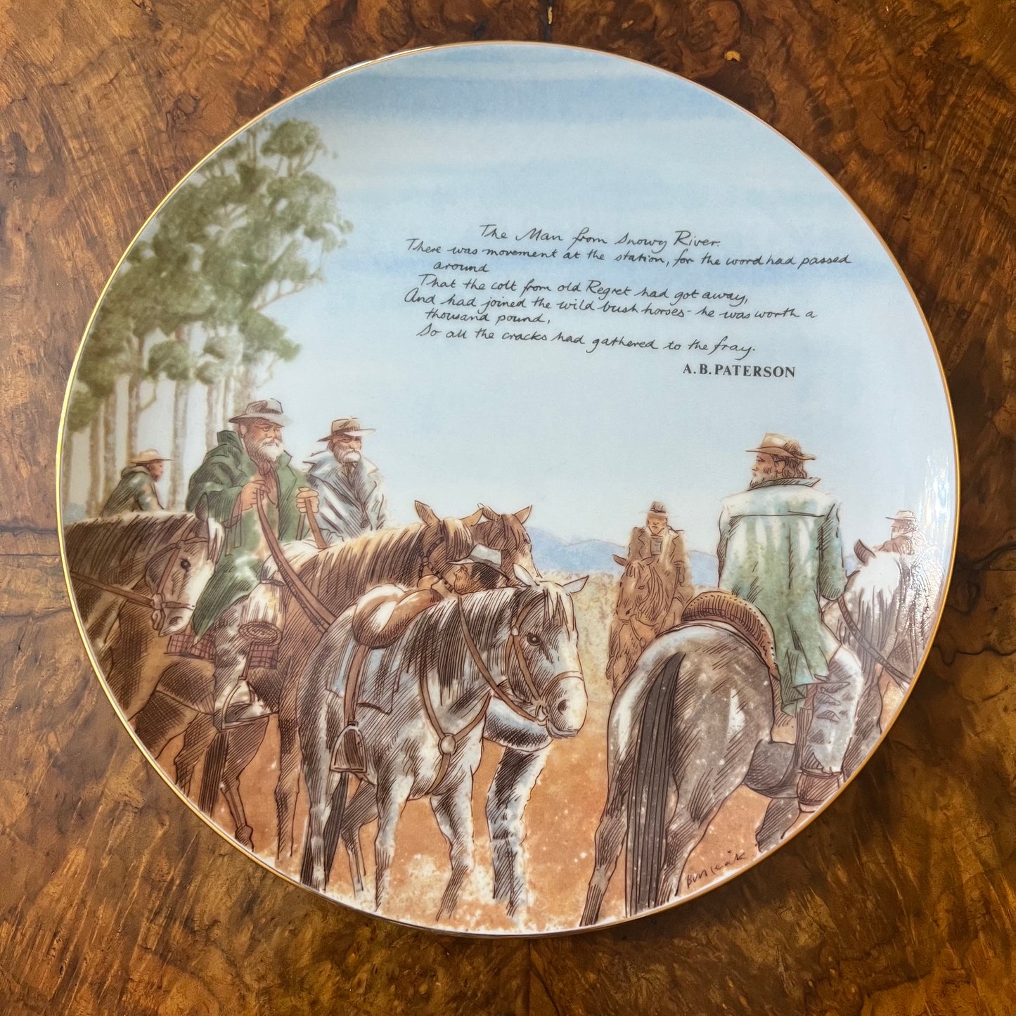 The Man From Snowy River The Verse Of Banjo Paterson Plate