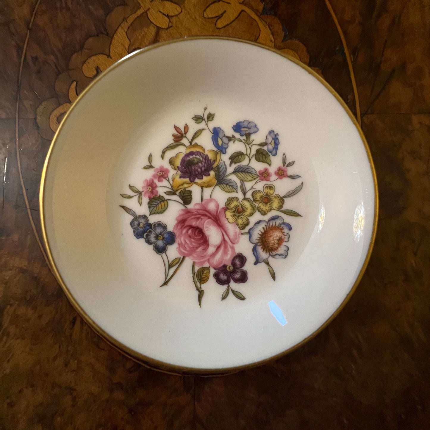 Royal Worcester Floral Trinket Dish