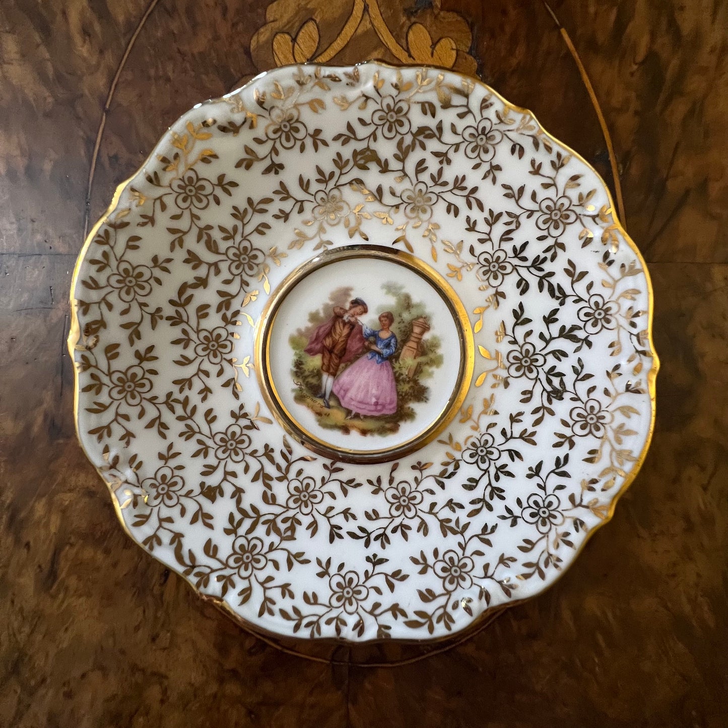 Vintage Courting Print Small Dish Plate