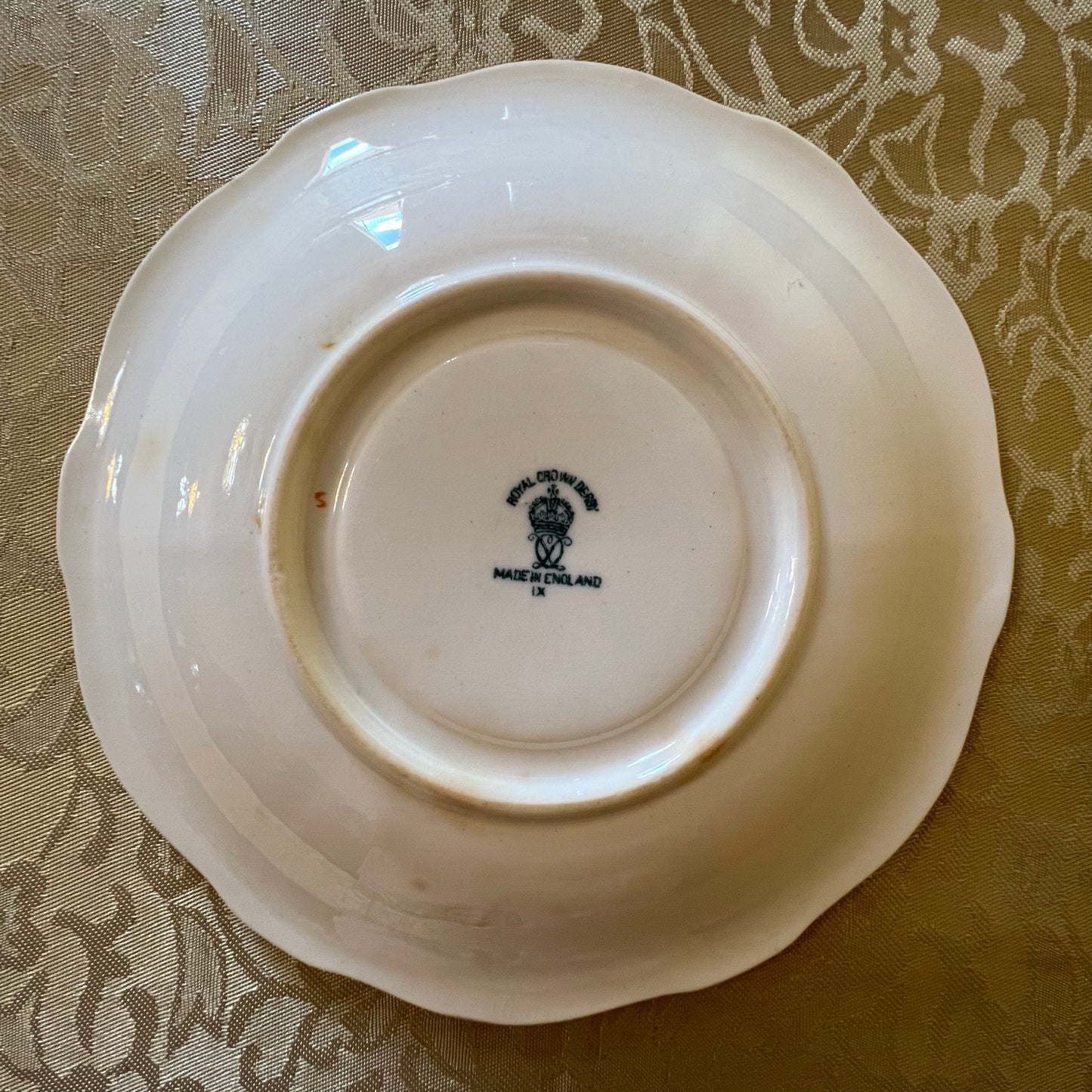 Antique Royal Crown Derby Bird Print Saucer