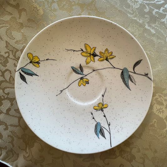 J & G Meakin Stone Look Floral Print Saucer