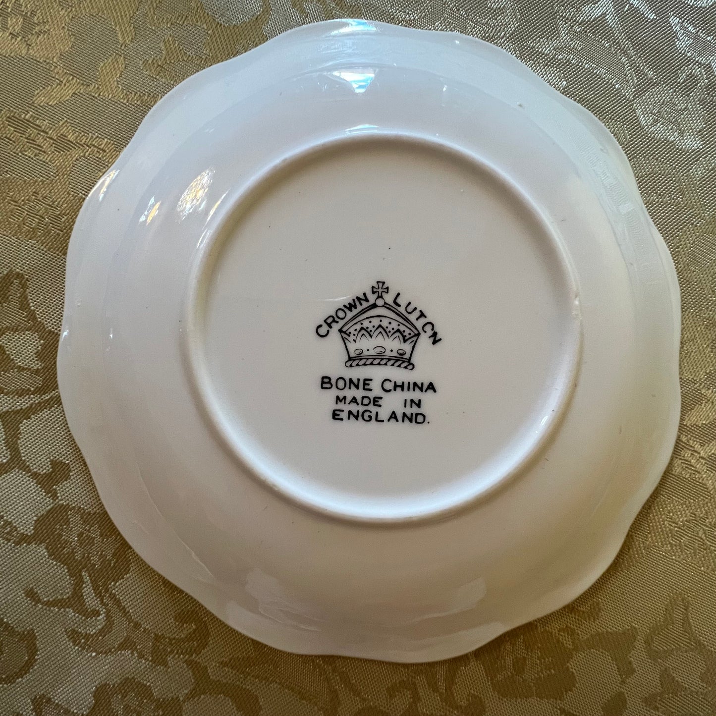 Crown Luton Pink Rose Small Dish Plate