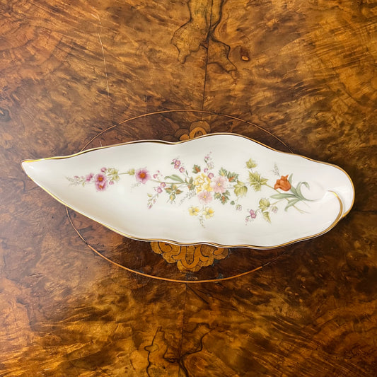 Vintage Wedgwood Mirabelle Leaf Shape Dish