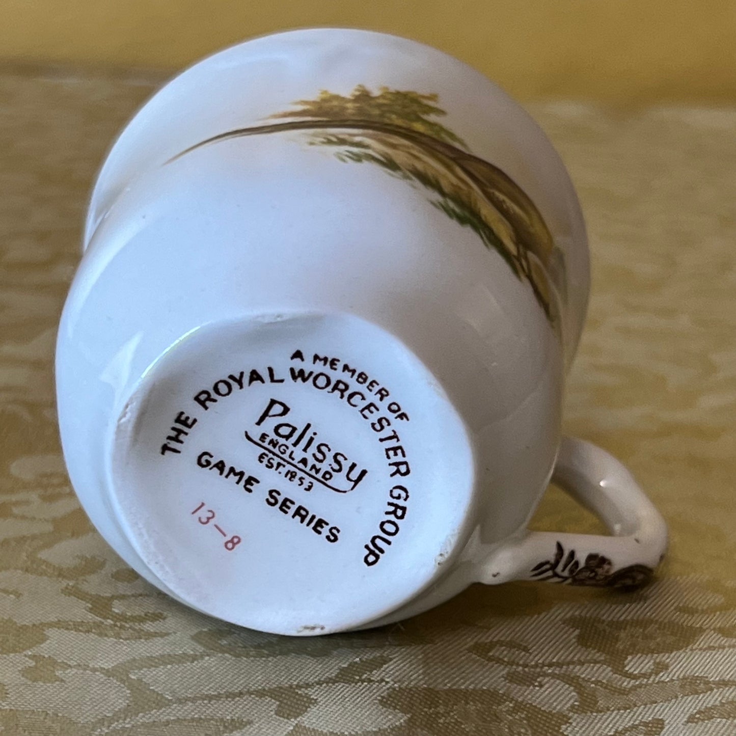 Vintage Royal Worcester Palissy Gaming Series Coffee Cup