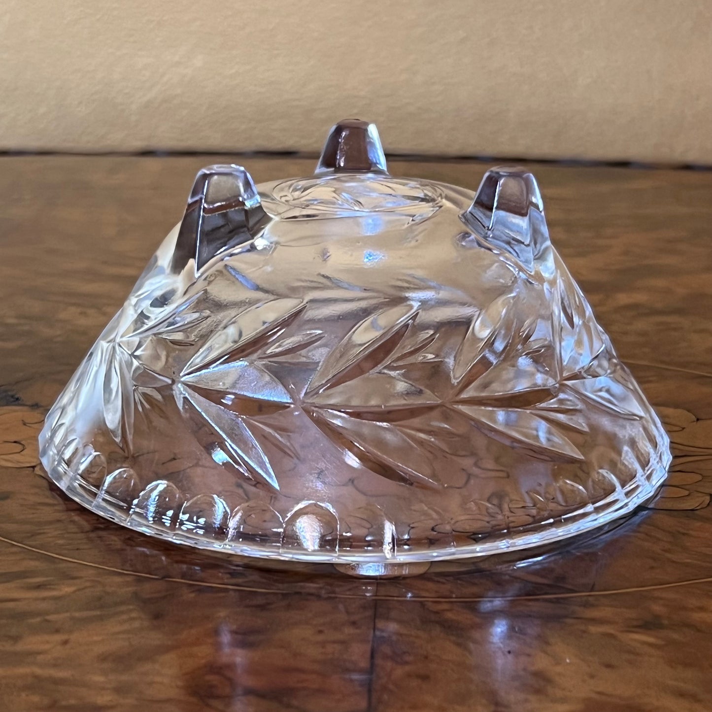 Vintage Crystal Cut Desert Bowls Pair