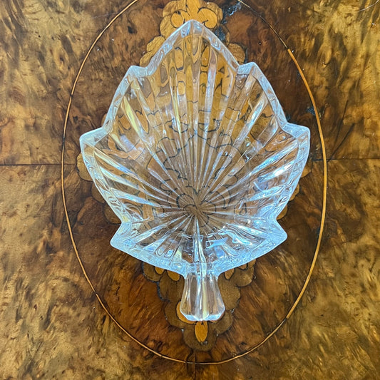 Glass Leaf Candy Dish