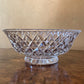 Vintage Glass Cut Salad Or Display Bowl