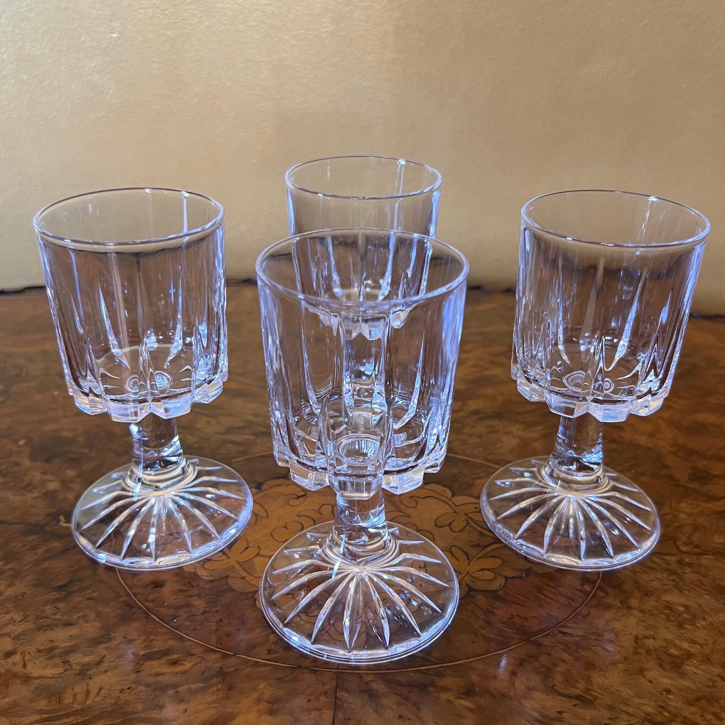 Italian Crystal Wine Glasses Set Of Four