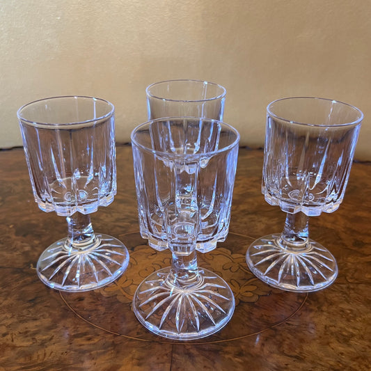 Italian Crystal Wine Glasses Set Of Four