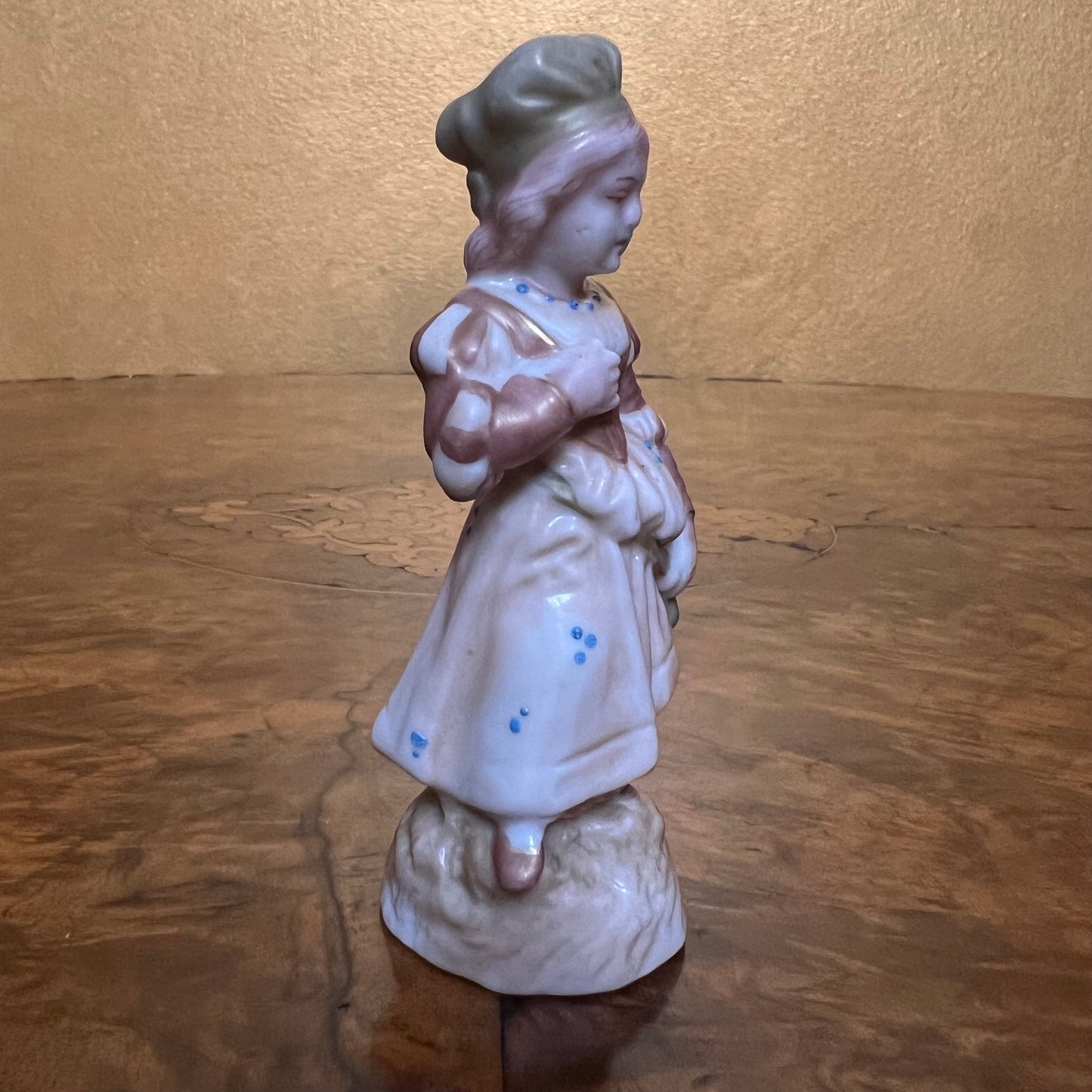 Antique 19th Century Miniature Lady & Man Figurines