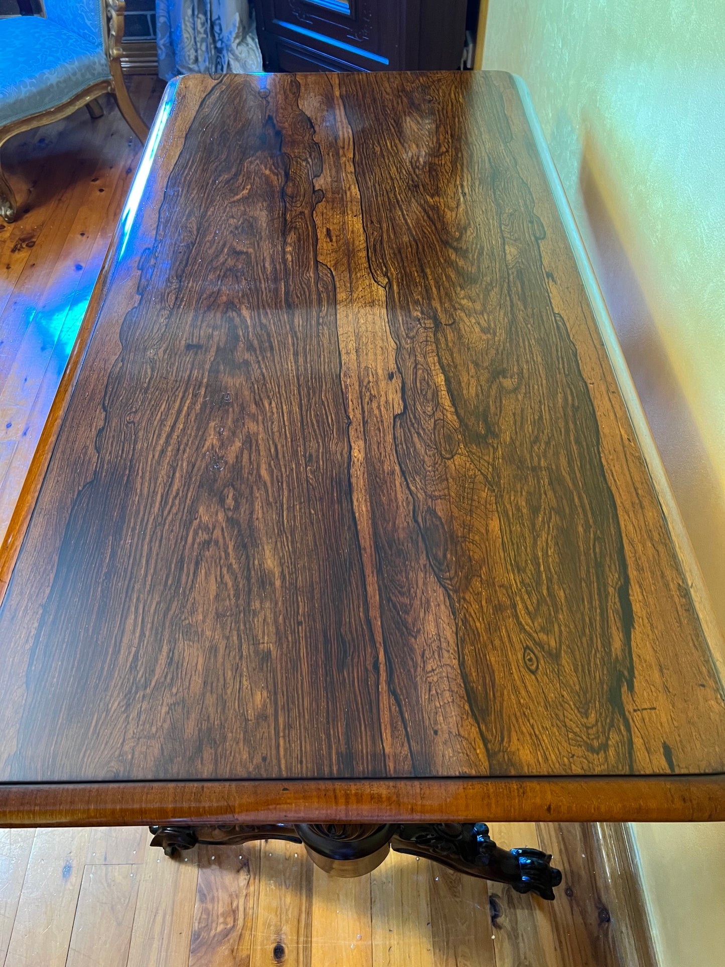 Antique English Rosewood Hall, Breakfast Table