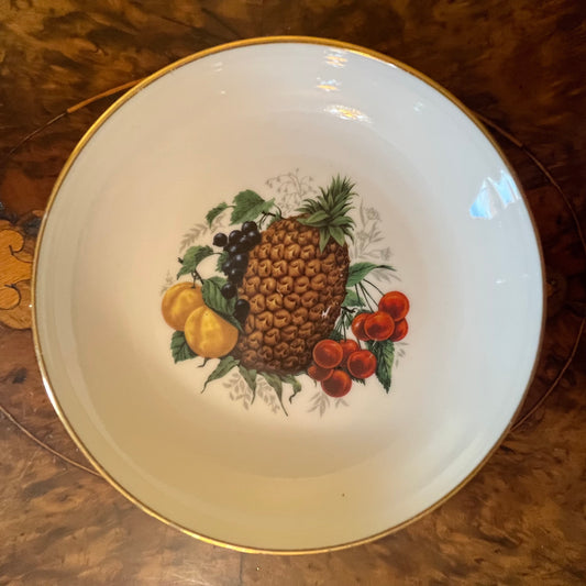 Vintage Fruit Print Dish