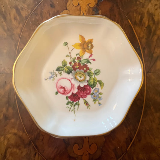 Vintage Coalport Floral Trinket Dish