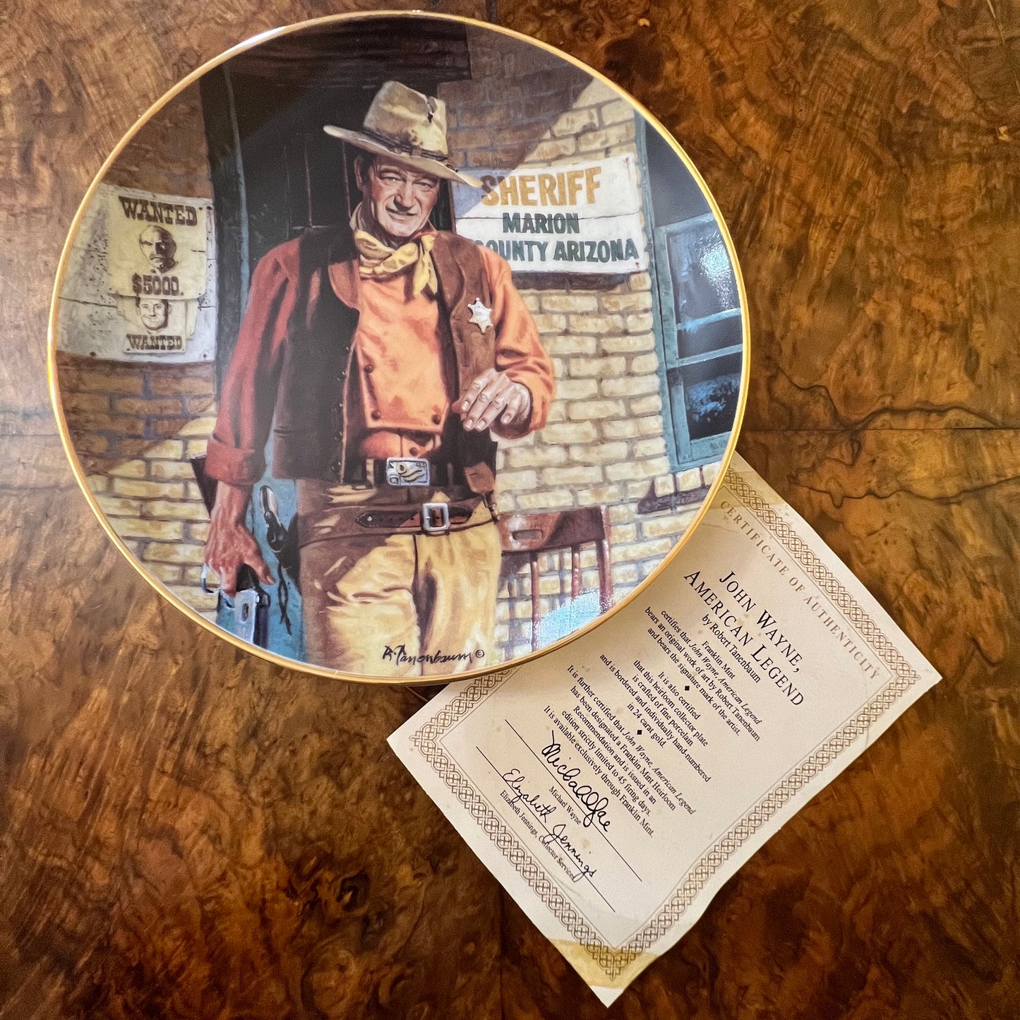 John Wayne American Legend Collector Plate