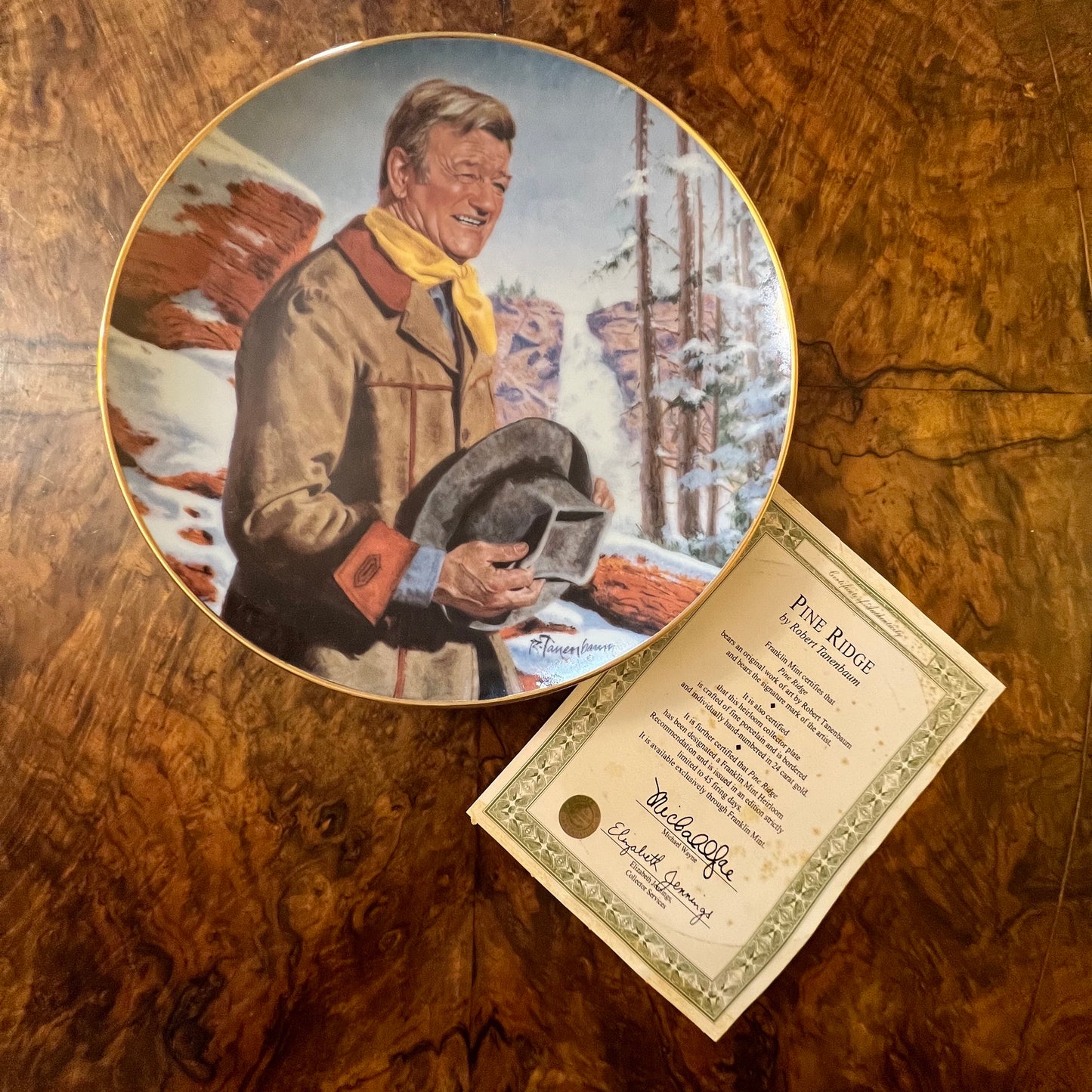 John Wayne Pine Ridge Collector Plate