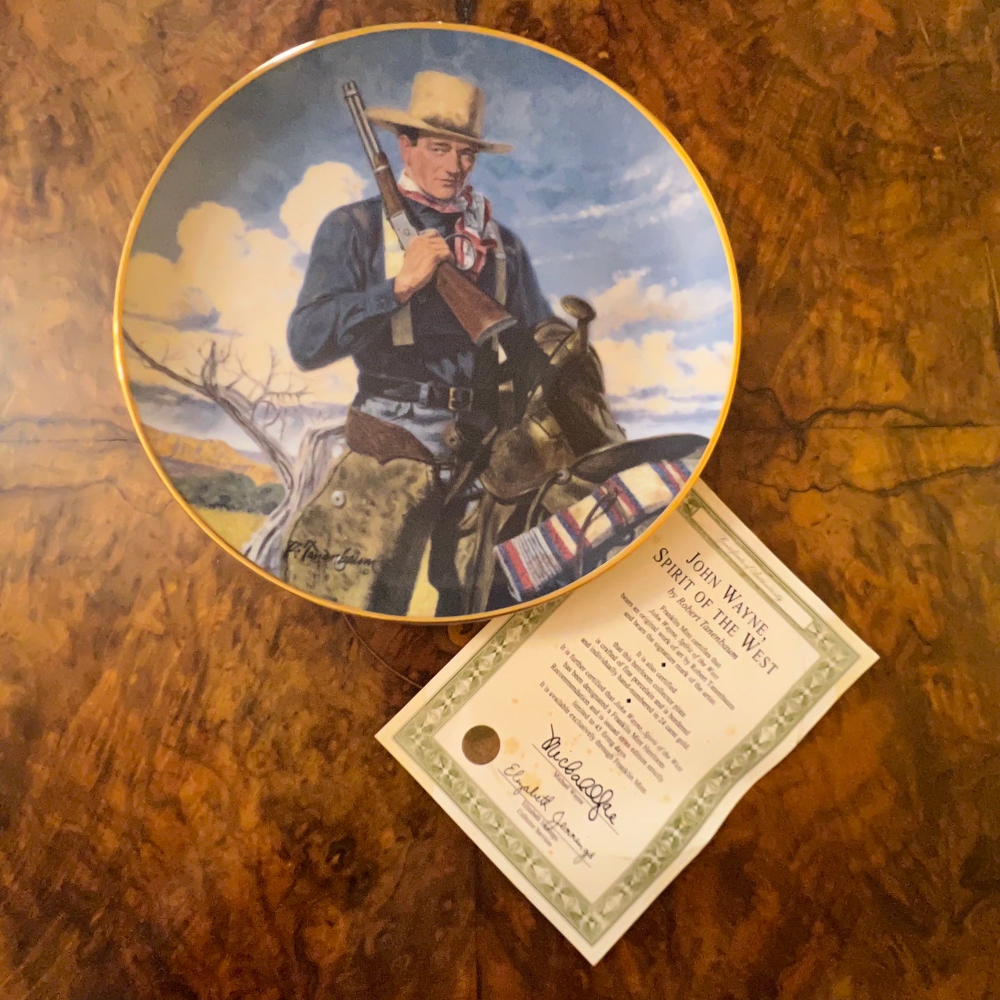 John Wayne Spirit Of The West Collector Plate