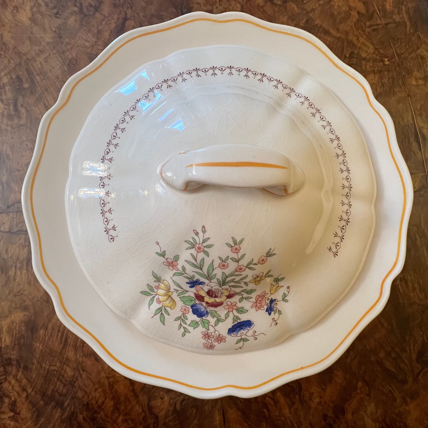 Vintage Royal Doulton Pompadour Serving Bowl