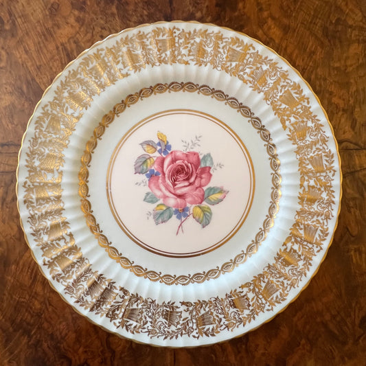 Vintage Paragon by Appointment of Her Majesty Queen Elizabeth Gold Floral Dinner Plate