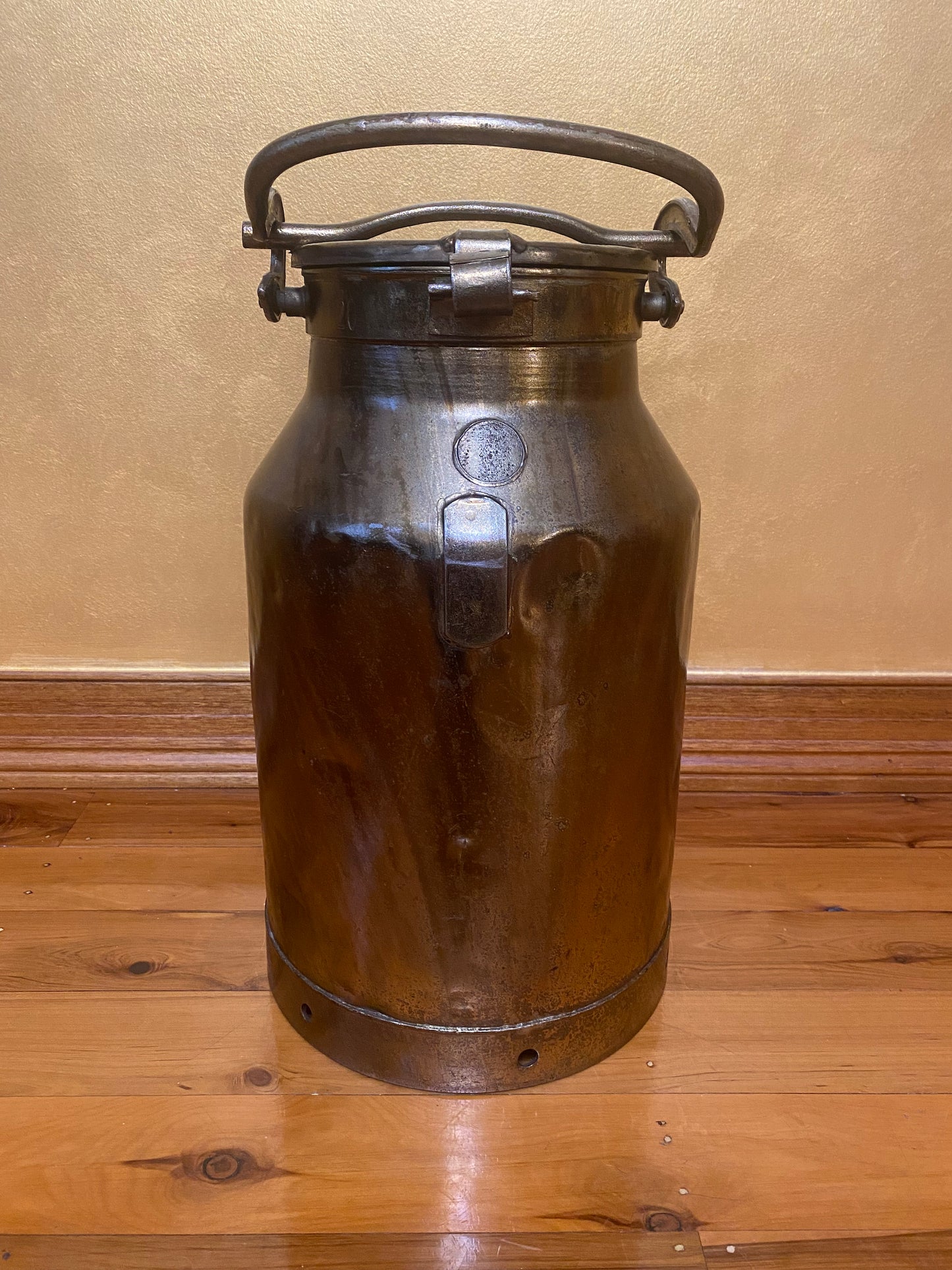 Vintage Brass Milk Churn