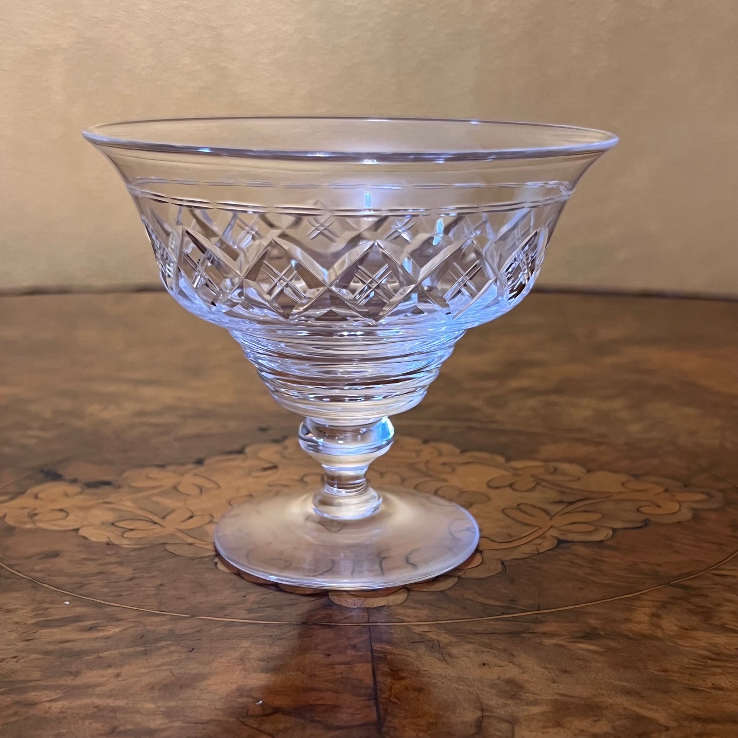 Vintage Crystal Desert Bowl Glass