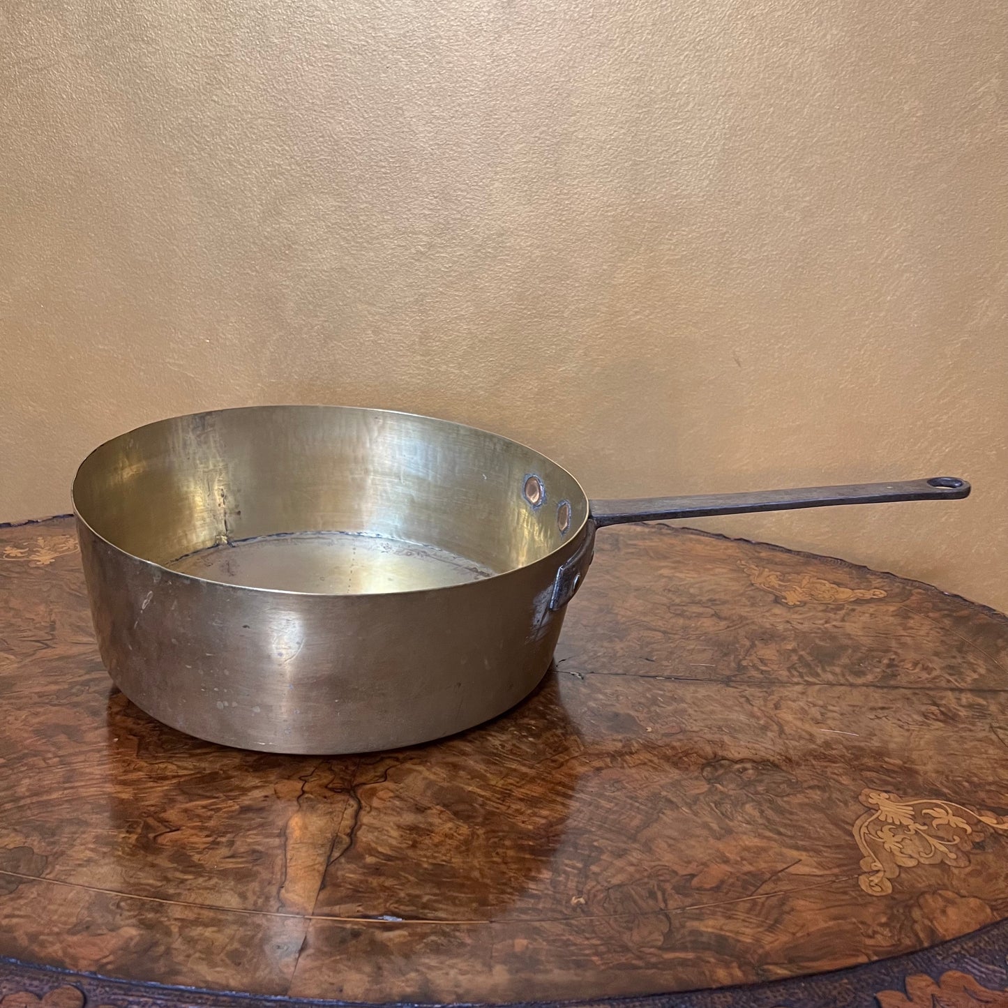 Antique Brass Large Saucepan