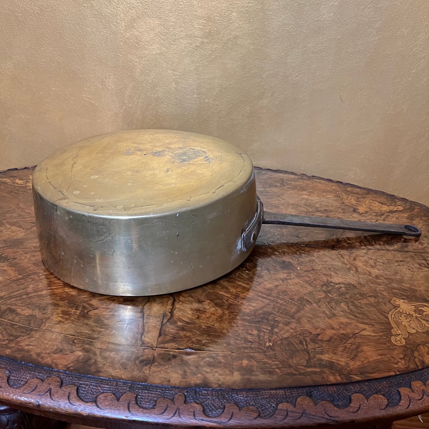 Antique Brass Large Saucepan