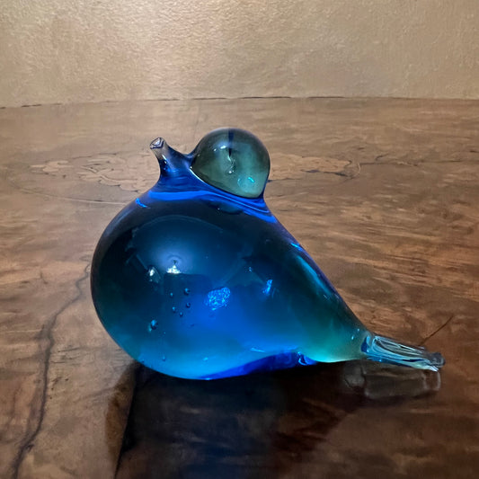 Blue Bird Glass Ornament