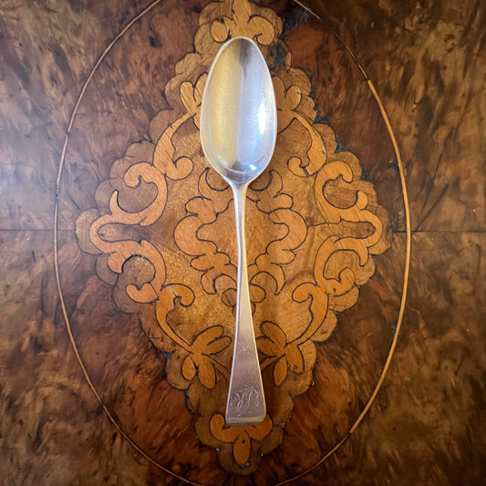 Antique Georgian 1780 Sterling Silver Tea Spoon