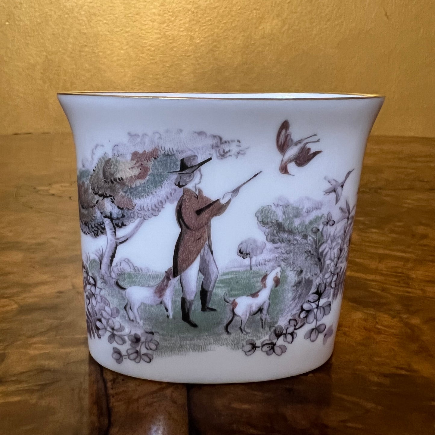 Royal Worcester Cigarette Holder Hunting Scene