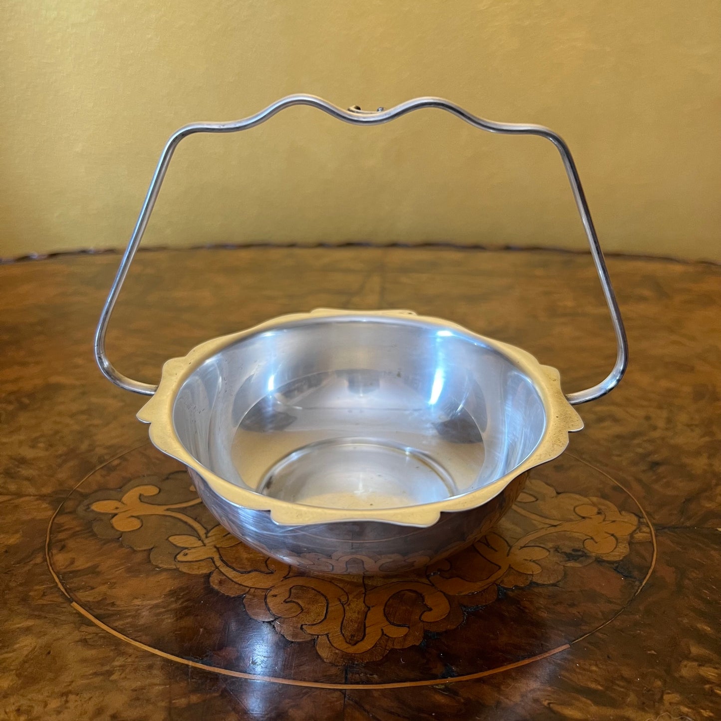 Vintage Imperial Phoenix Silver Plated Bowl With Handle