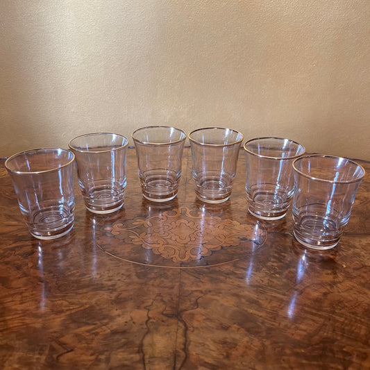 Vintage Gold Trim Drinking Glasses Set Of Six