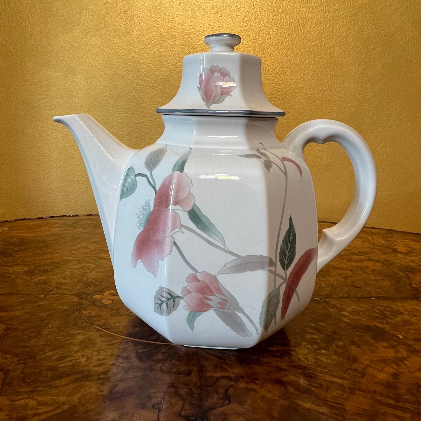 Mikasa Silk Flowers Tea Pot