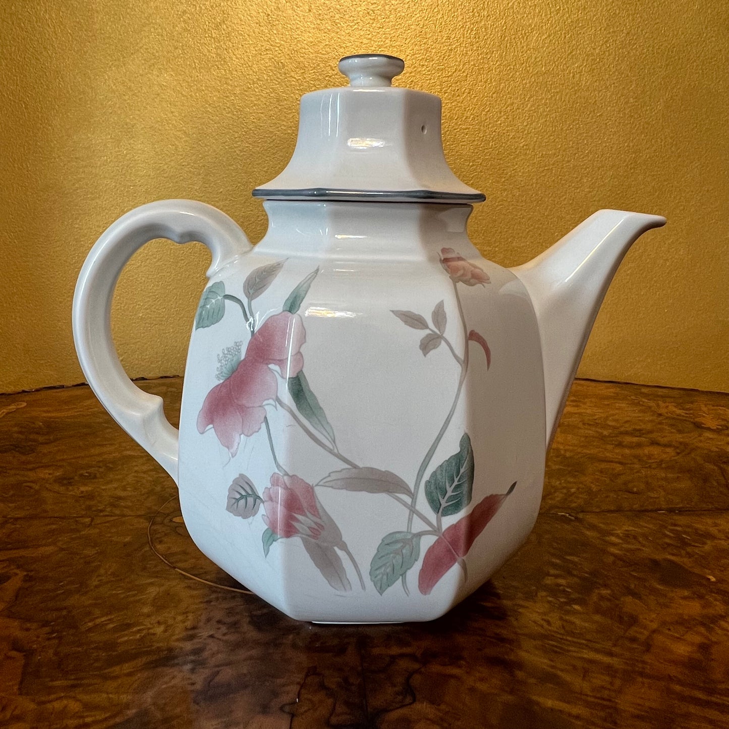 Mikasa Silk Flowers Tea Pot