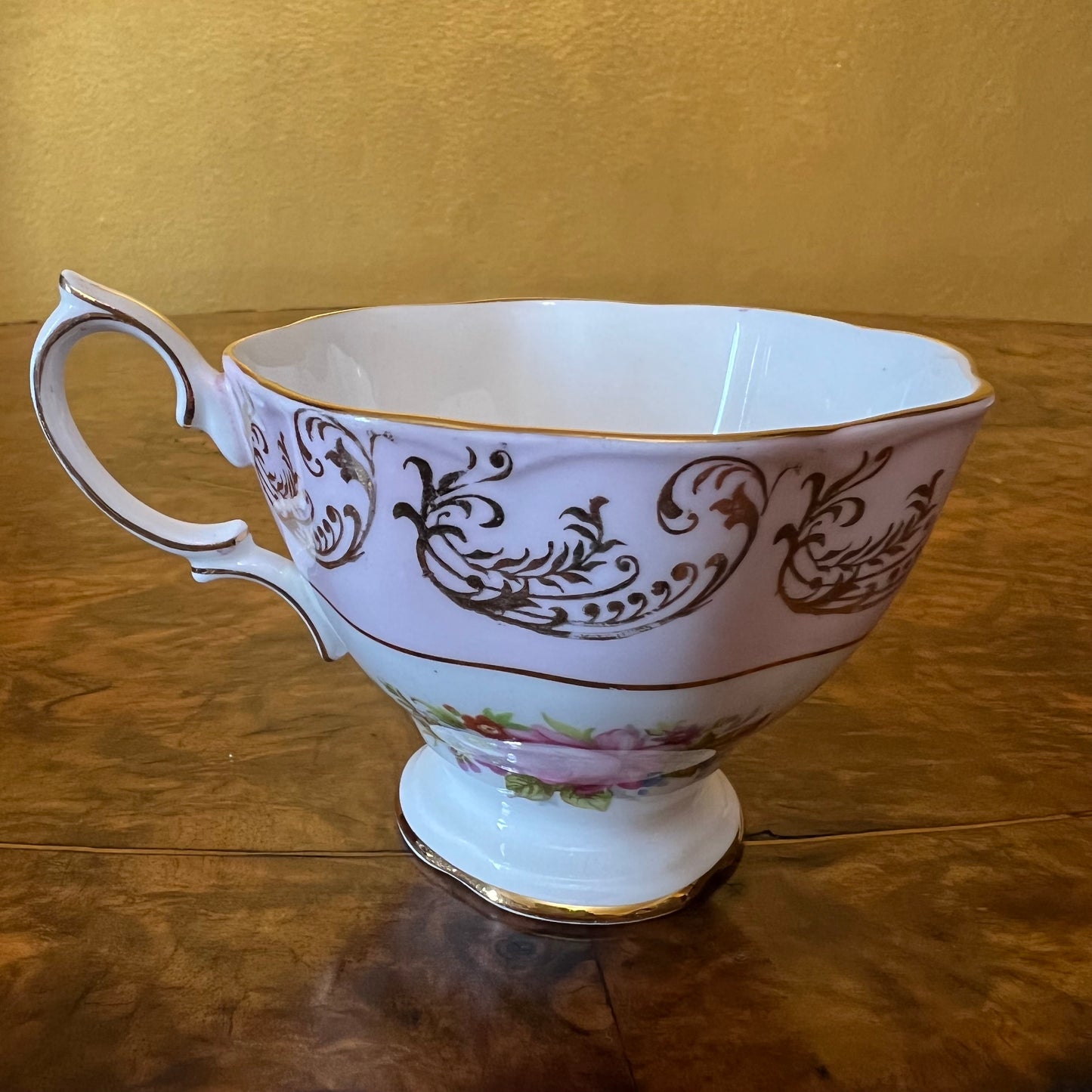 Royal Albert Pink & Gold Tea Cup Trio Set