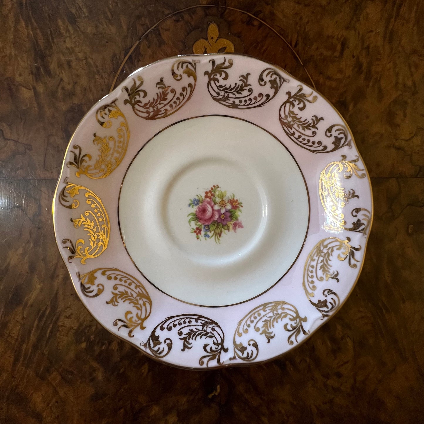 Royal Albert Pink & Gold Tea Cup Trio Set