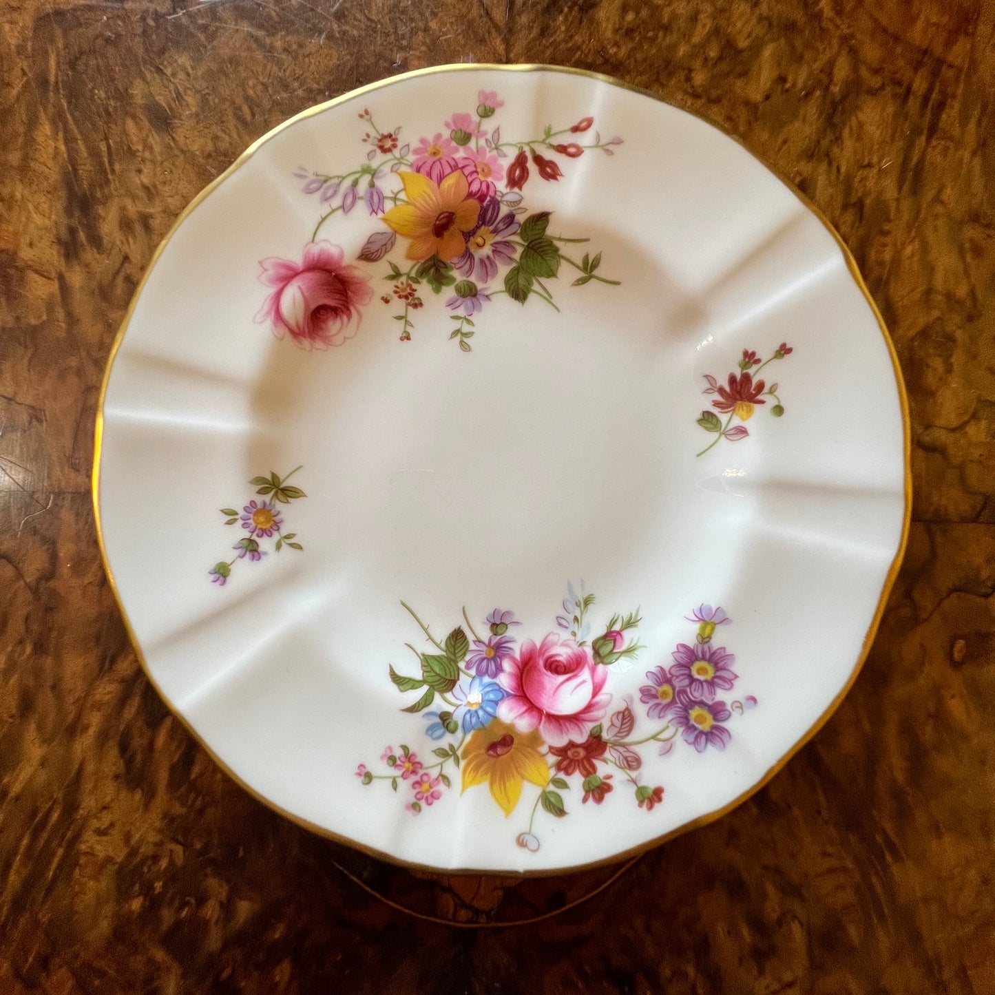 Vintage Crown Derby Derby Posies Tea Cup Trio Set