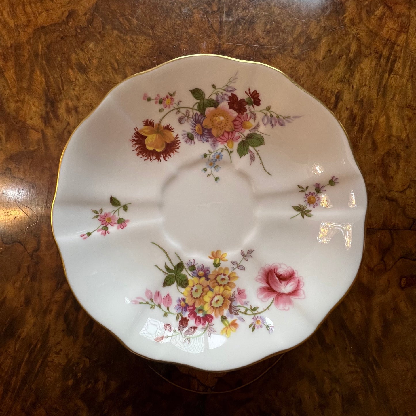 Vintage Crown Derby Derby Posies Tea Cup Trio Set