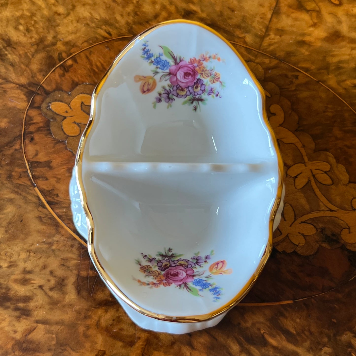 Vintage LC Bernadotte Floral Gold Trim Salt & Pepper