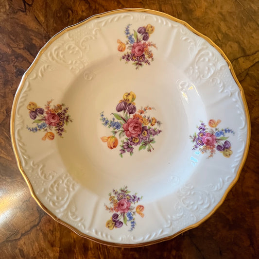 Vintage LC Bernadotte Floral Gold Trim Salad Desert Bowl Replacement