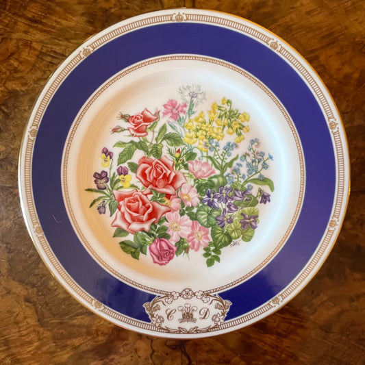 Royal Wedding Bouquet Prince Wales & Lady Diana Spencer Plate