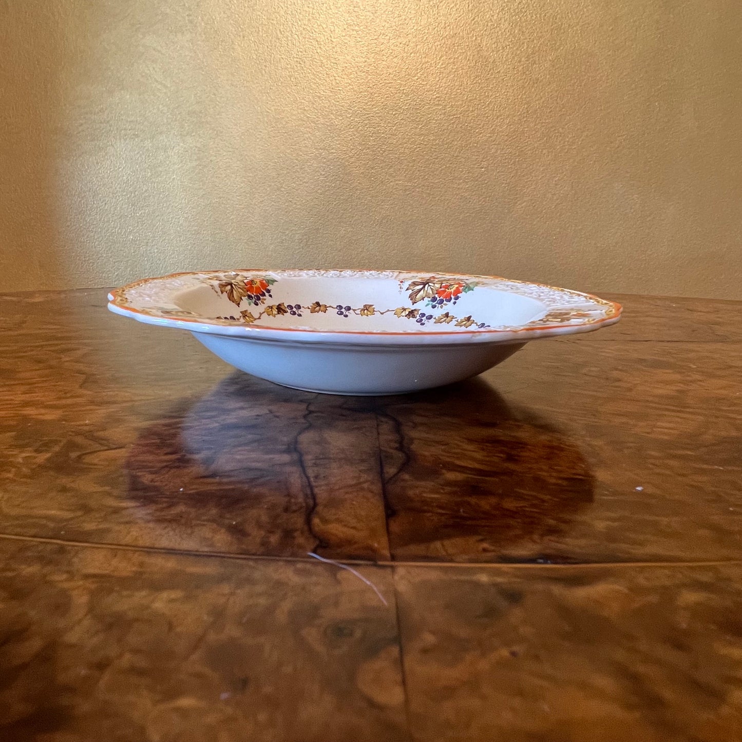 Vintage Myott Embossed Floral Bowl