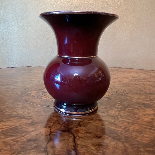 Vintage Germany Burgundy Vase