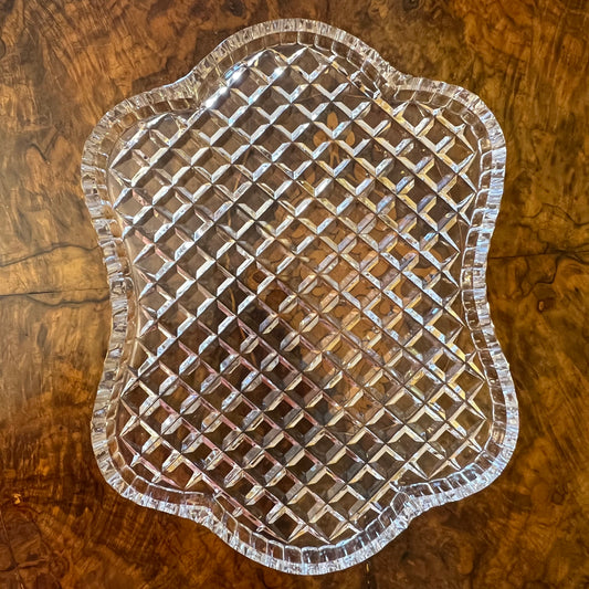 Vintage Crystal Cut Tray